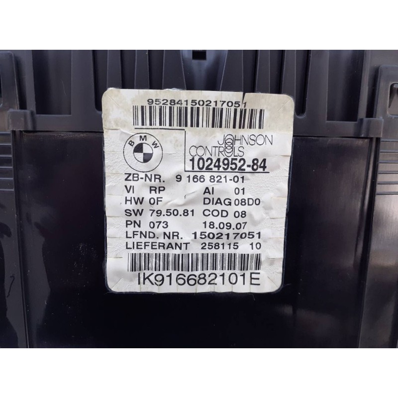 Recambio de cuadro instrumentos para bmw serie 1 berlina (e81/e87) 118d referencia OEM IAM 916682101 102495284 E3-A2-26-3