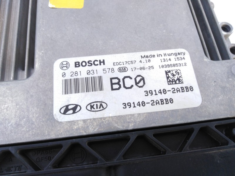 Recambio de centralita motor uce para hyundai tucson essence bluedrive 2wd referencia OEM IAM 0281031578 391402ABB0 E3-A3-39-2