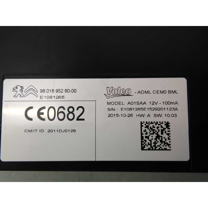 Recambio de modulo electronico para peugeot 508 active referencia OEM IAM 9801695280 E1081265 E3-B2-46-3