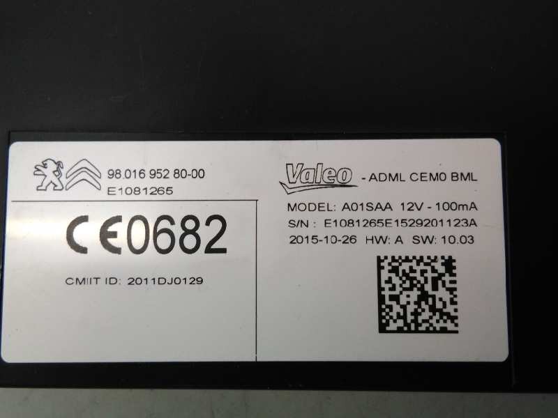 Recambio de modulo electronico para peugeot 508 active referencia OEM IAM 9801695280 E1081265 E3-B2-46-3