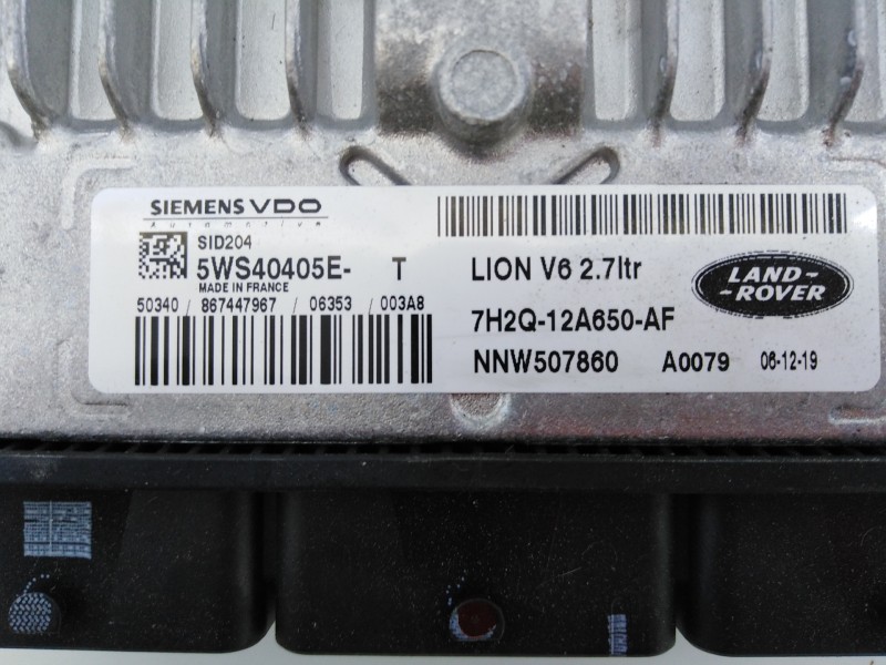 Recambio de centralita motor uce para land rover discovery v6 td se referencia OEM IAM 5WS40405E 7H2Q12A650AF E3-B3-19-1