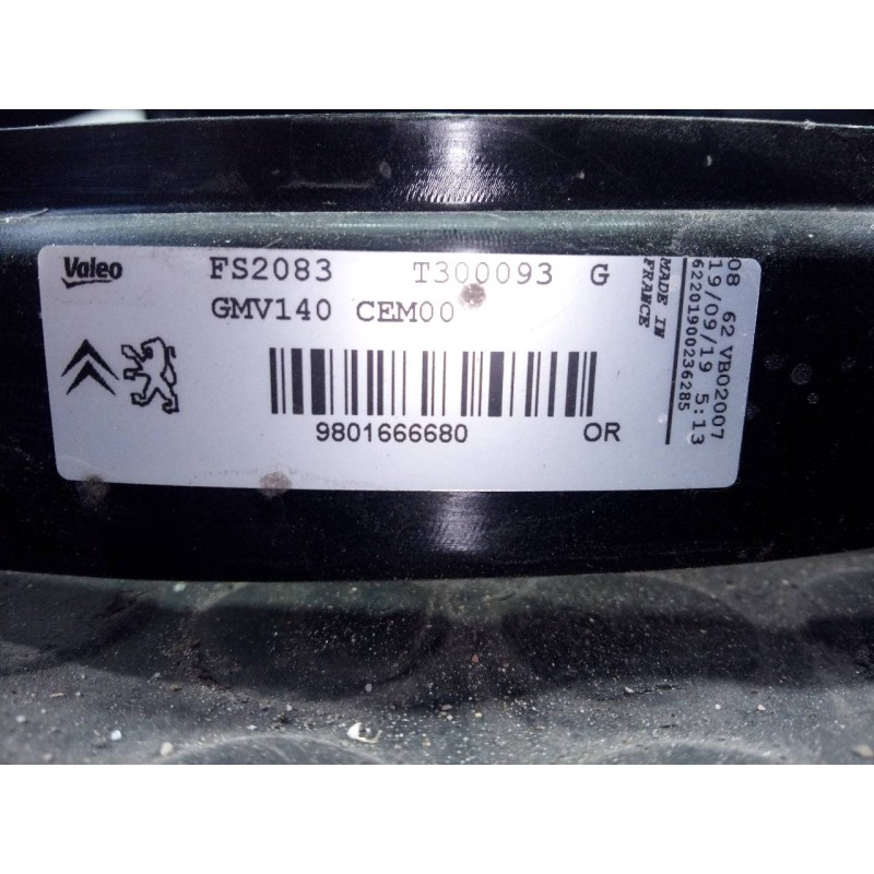 Recambio de electroventilador para peugeot 2008 (--.2013) allure referencia OEM IAM 9801666680  P2-A7-12