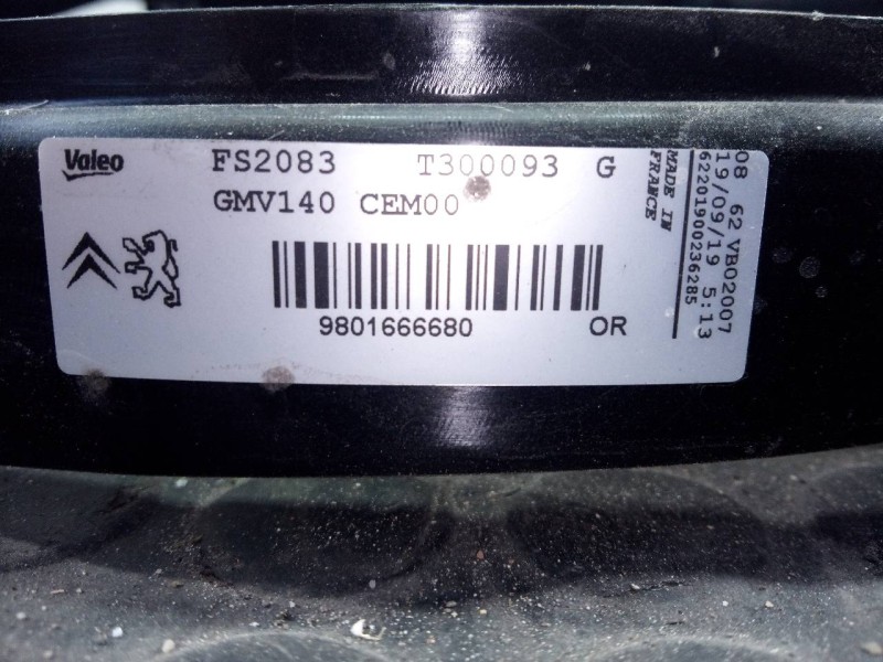 Recambio de electroventilador para peugeot 2008 (--.2013) allure referencia OEM IAM 9801666680  P2-A7-12