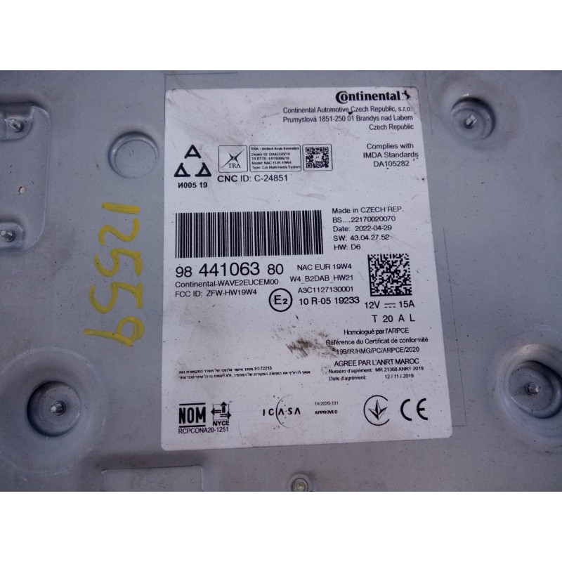 Recambio de sistema navegacion gps para opel vivaro furgón l select referencia OEM IAM 98081732ZD 9831665880 E3-A5-28-3