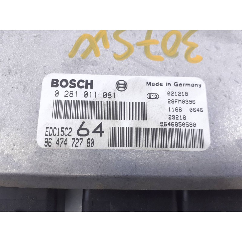 Recambio de centralita motor uce para peugeot 307 break / sw (s1) sw referencia OEM IAM 9647472780 0281011081 E3-B2-3-3
