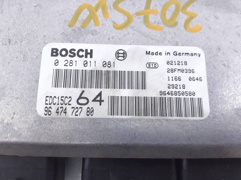 Recambio de centralita motor uce para peugeot 307 break / sw (s1) sw referencia OEM IAM 9647472780 0281011081 E3-B2-3-3