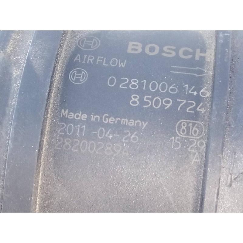 Recambio de caudalimetro para bmw serie 1 berlina (e81/e87) 116d referencia OEM IAM 8509724 0281006146 E3-A2-23-3