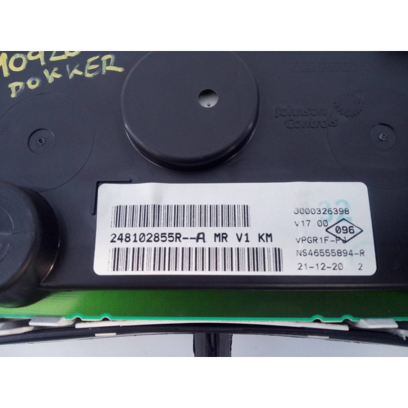 Recambio de cuadro instrumentos para dacia dokker express ambiance referencia OEM IAM 248102855R  E2-A1-38-2