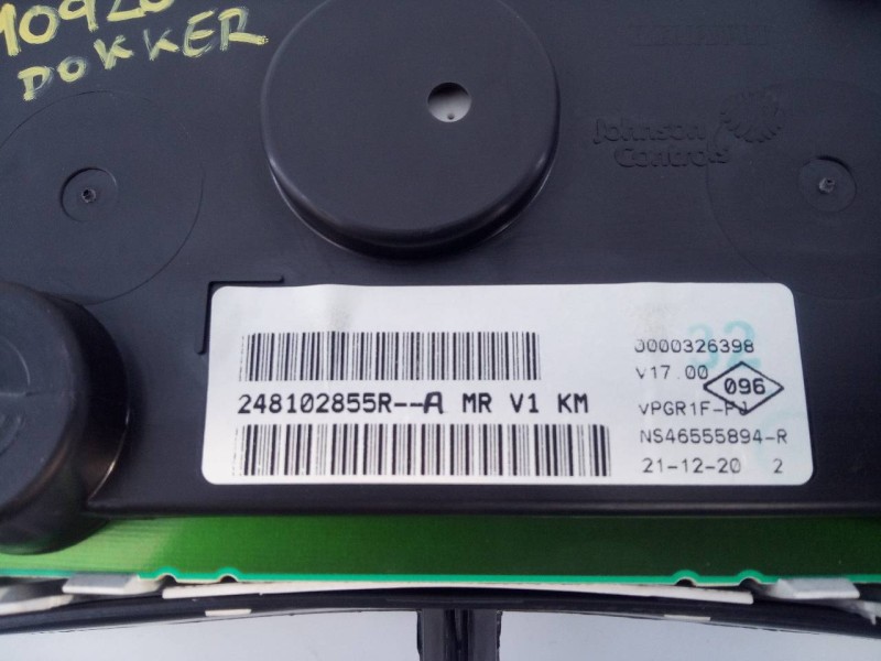 Recambio de cuadro instrumentos para dacia dokker express ambiance referencia OEM IAM 248102855R  E2-A1-38-2
