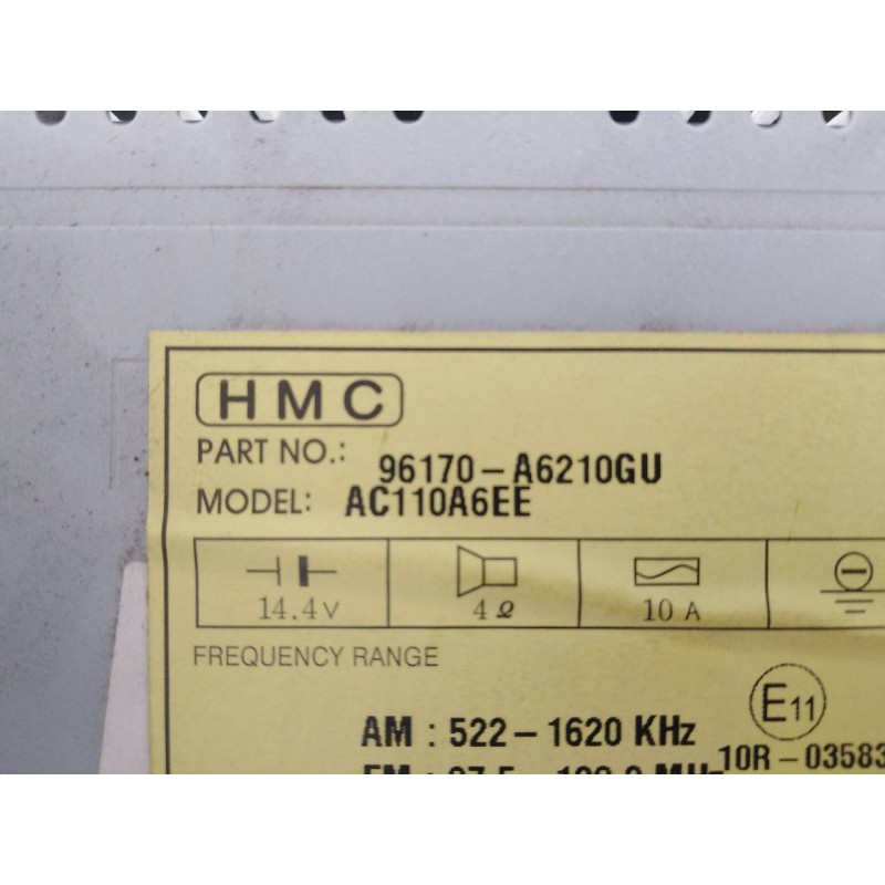 Recambio de sistema audio / radio cd para hyundai i30 (gd) essence referencia OEM IAM 96170A6210GU  E3-A3-46-3