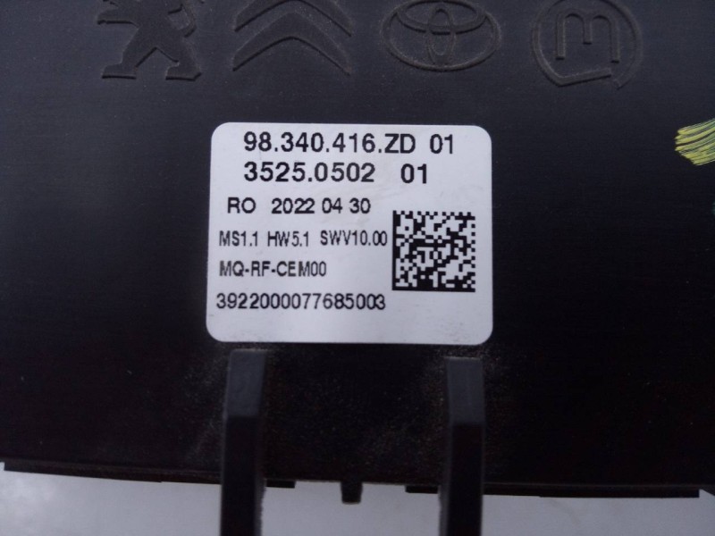 Recambio de mando calefaccion / aire acondicionado para peugeot expert furgón pro standard referencia OEM IAM 98340416ZD 3525050