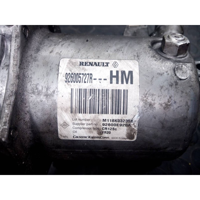 Recambio de compresor aire acondicionado para dacia lodgy ambiance referencia OEM IAM 926005727R  P3-B2-8-2