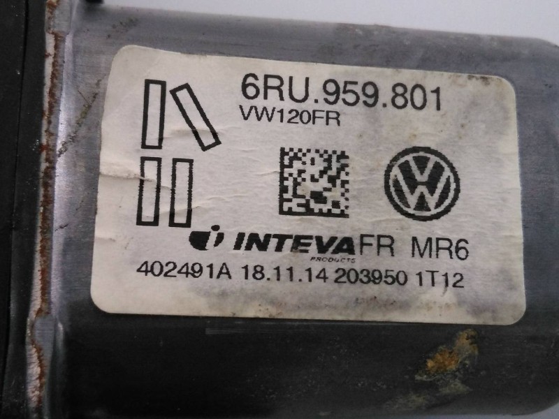 Recambio de elevalunas delantero derecho para seat mii (kf1) reference referencia OEM IAM 6RU959801  E1-B6-24-1
