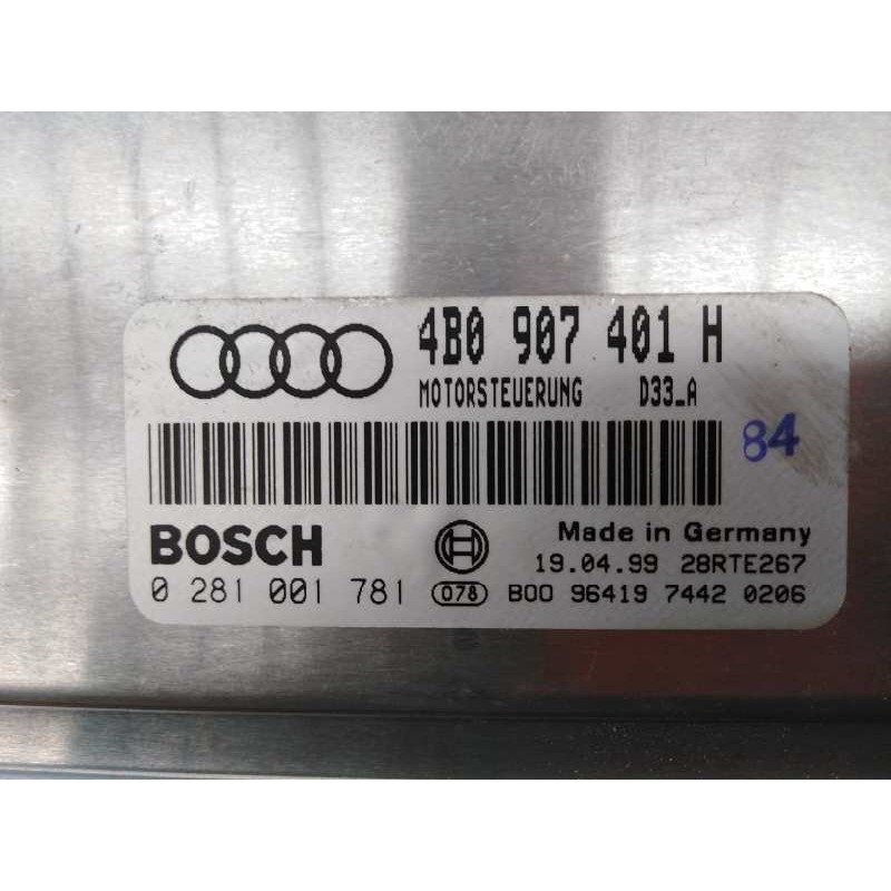 Recambio de centralita motor uce para audi a6 berlina (4b2) 2.5 v6 24v tdi referencia OEM IAM 4B0907401H 0281001781 E1-B6-43-2