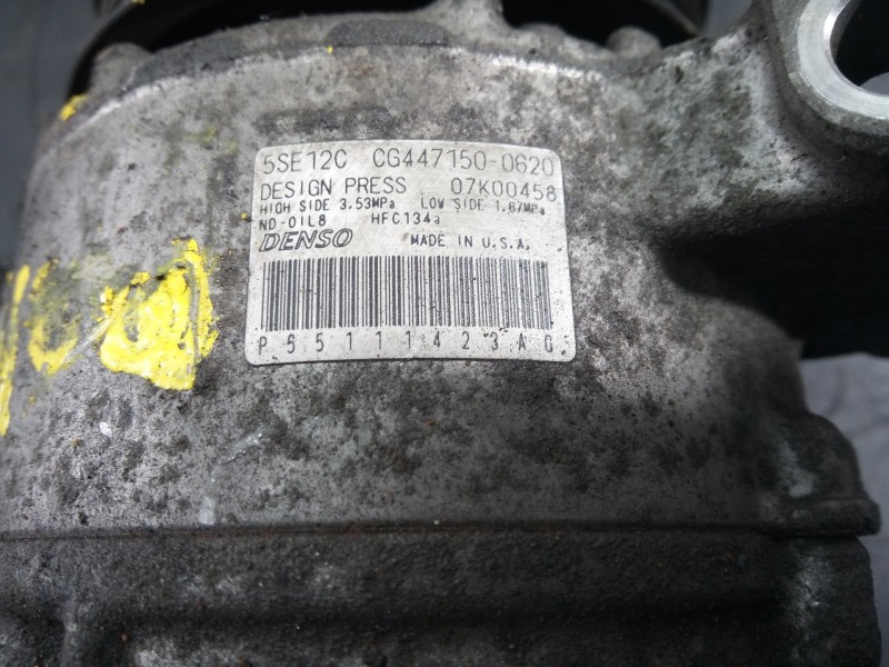 Recambio de compresor aire acondicionado para chrysler jeep compass limited referencia OEM IAM CG4471500620 5SE12C P3-B2-17-1
