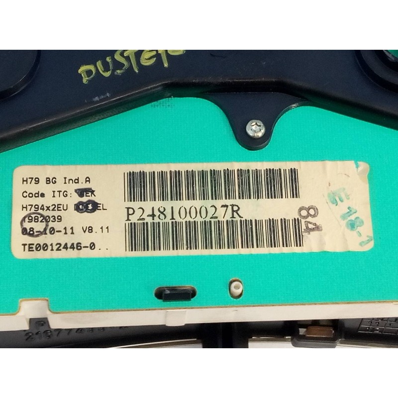 Recambio de cuadro instrumentos para dacia duster laureate 4x2 referencia OEM IAM P248100027R  E2-A1-43-1