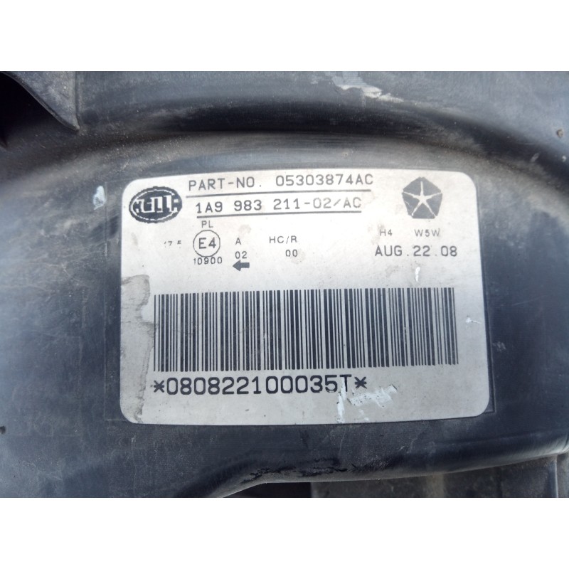 Recambio de faro derecho para chrysler jeep compass limited referencia OEM IAM 05303874AC 1A9983211 E1-B5-39-1