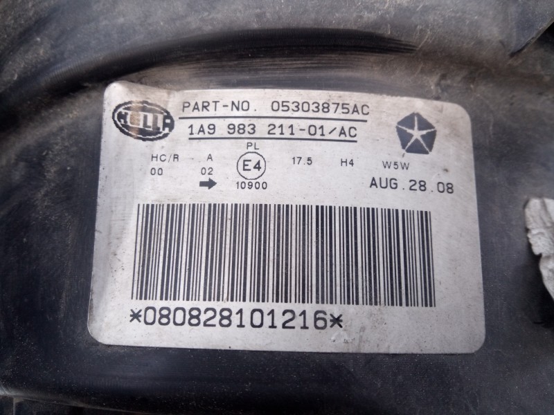 Recambio de faro izquierdo para chrysler jeep compass limited referencia OEM IAM 05303875AC 1A9983211 E1-B5-39-1