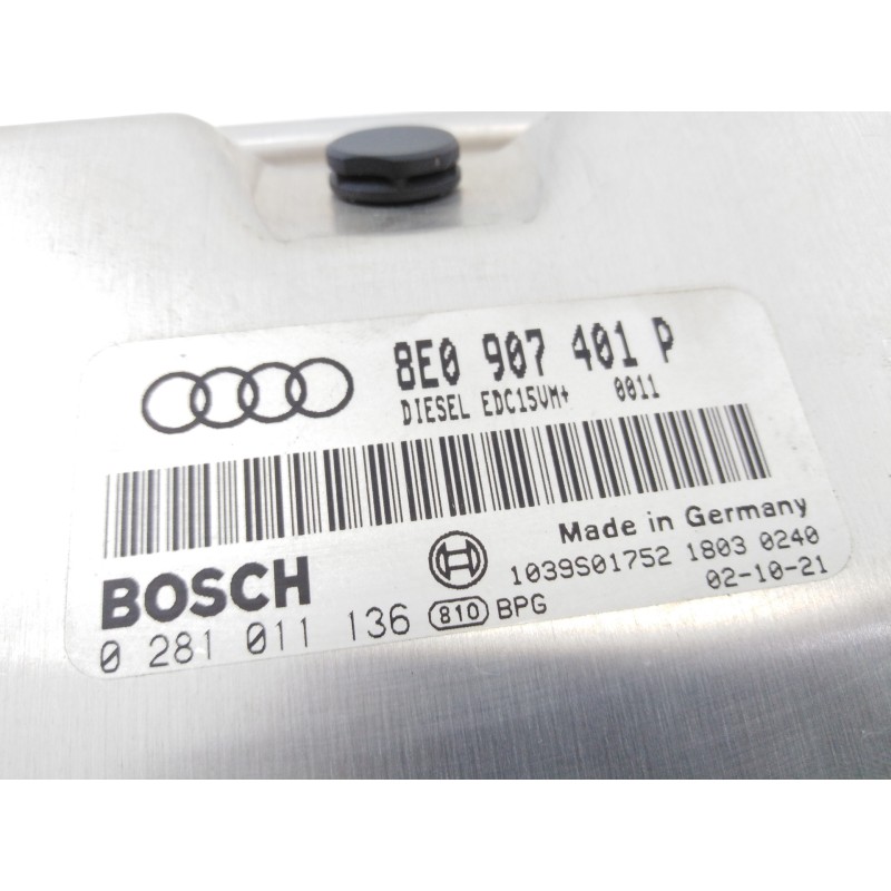 Recambio de centralita motor uce para audi a6 berlina (4b2) 2.5 tdi referencia OEM IAM 8E0907401P 0281011136 E2-A1-32-8