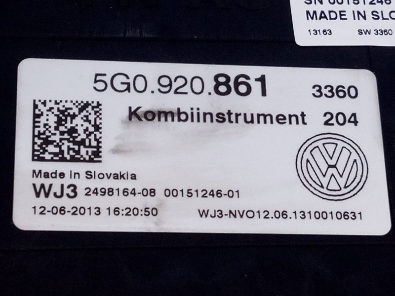Recambio de cuadro instrumentos para volkswagen golf vii lim. (5g1) highline bluemotion referencia OEM IAM 5G0920861  E2-A1-44-2
