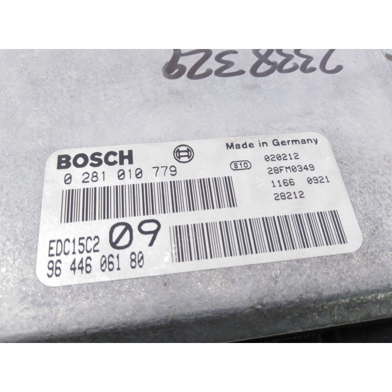 Recambio de centralita motor uce para peugeot 307 (s1) xs referencia OEM IAM 9644606180 0281010779 E3-B2-25-3