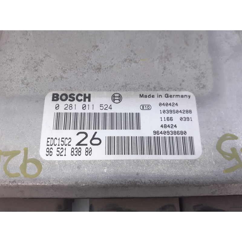 Recambio de centralita motor uce para citroën c5 berlina 2.0 hdi magic referencia OEM IAM 9652183880 0281011524 E3-B2-10-1