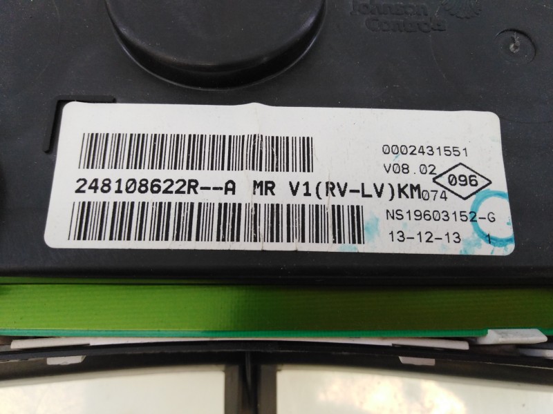 Recambio de cuadro instrumentos para dacia lodgy ambiance referencia OEM IAM 248108622R  E2-A1-2-3