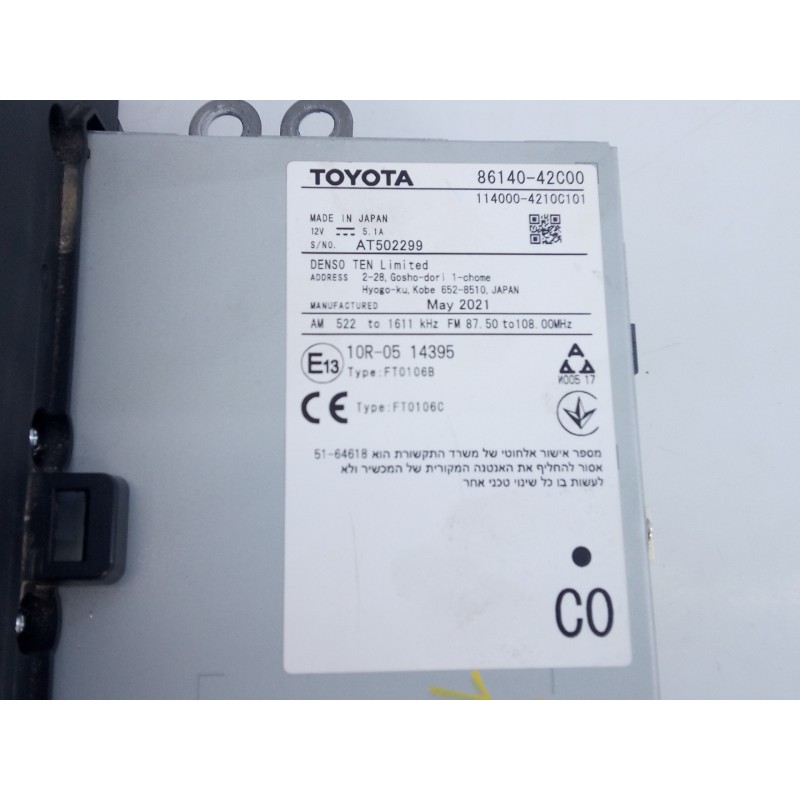 Recambio de sistema navegacion gps para toyota rav4 hybrid 4x2 luxury referencia OEM IAM 8614042C00 23A210075977A E3-B2-12-2