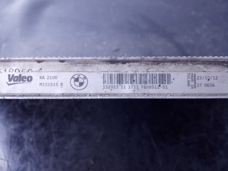 Recambio de radiador agua para bmw serie 3 lim. (f30) 316d referencia OEM IAM RA2100 M151515B P2-B6-12