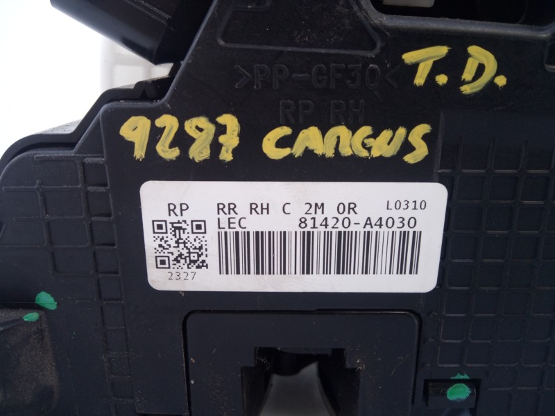 Recambio de cerradura puerta trasera derecha para kia carens ( ) drive referencia OEM IAM 81420A4030  E2-B5-45-1