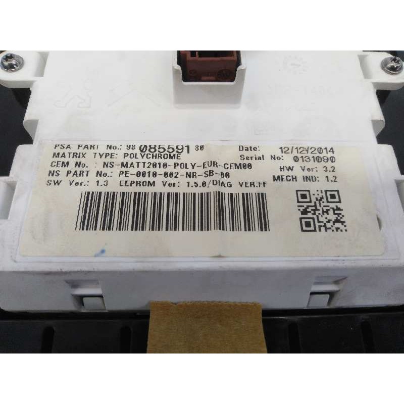 Recambio de cuadro instrumentos para citroën ds4 style referencia OEM IAM 9808559180 A2C80528500 E3-B2-54-2