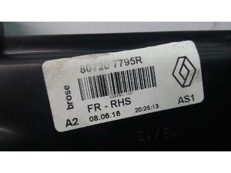 Recambio de elevalunas delantero derecho para renault kadjar life referencia OEM IAM 807207795R  E1-A1-40-2