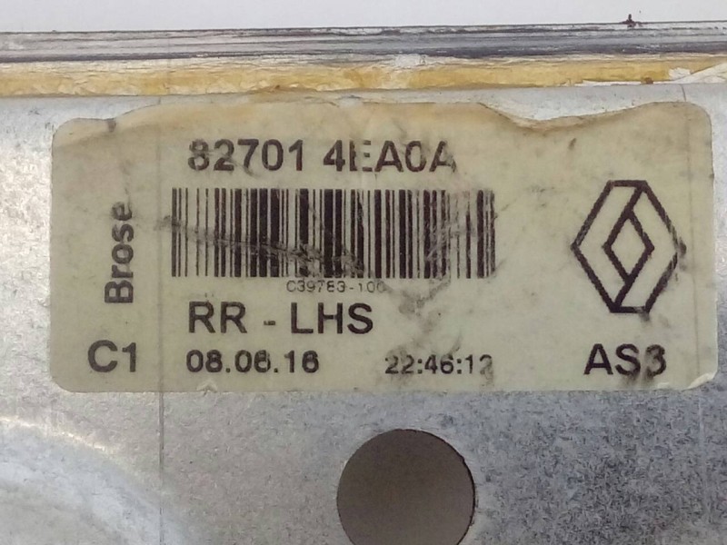 Recambio de elevalunas trasero izquierdo para renault kadjar life referencia OEM IAM 827014EA0A  E1-A1-12-1