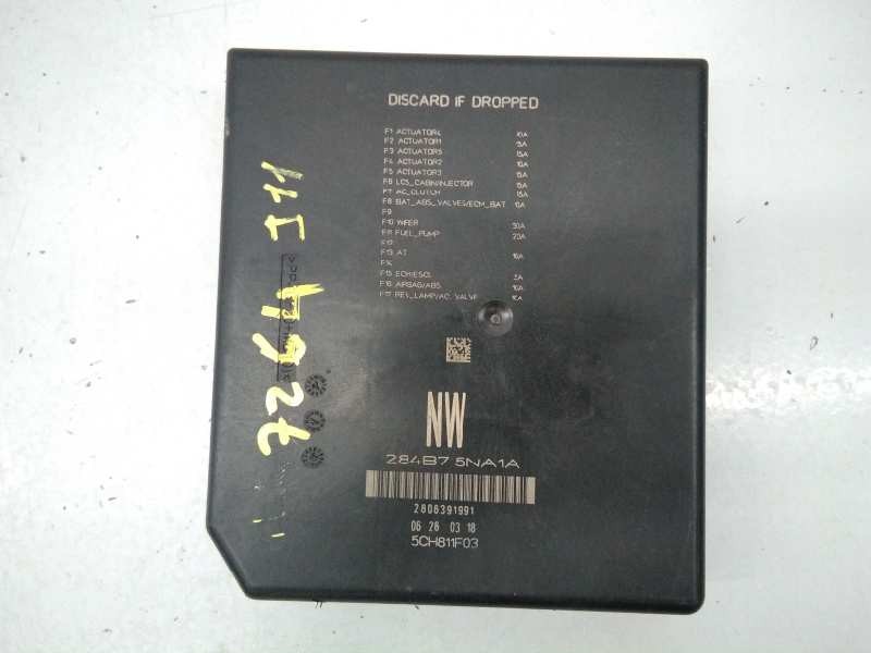 Recambio de caja reles / fusibles para nissan qashqai (j11) acenta referencia OEM IAM 284B75NA1A  E3-B4-38-2