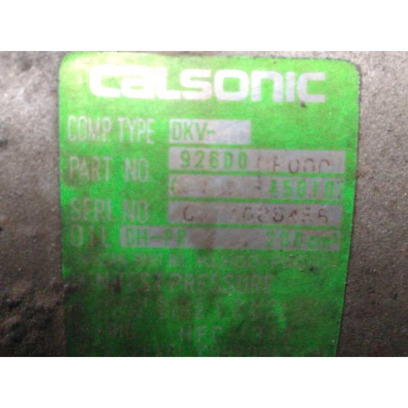 Recambio de compresor aire acondicionado para nissan terrano/terrano.ii (r20) avenue referencia OEM IAM 92600 45010 P3-A2-14-2