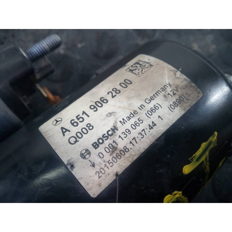 Recambio de motor arranque para mercedes-benz clase e (w212) lim. e 220 bluetec (212.001) referencia OEM IAM A6519062800 0001139