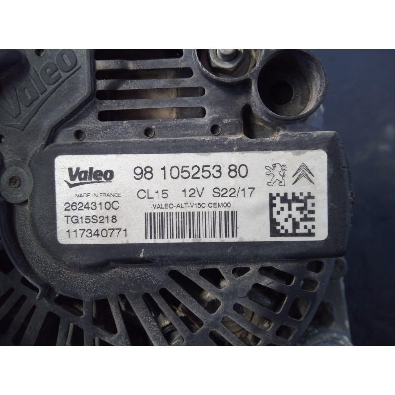 Recambio de alternador para opel crossland x excellence referencia OEM IAM 9810525380 2624310C P3-B6-9-3