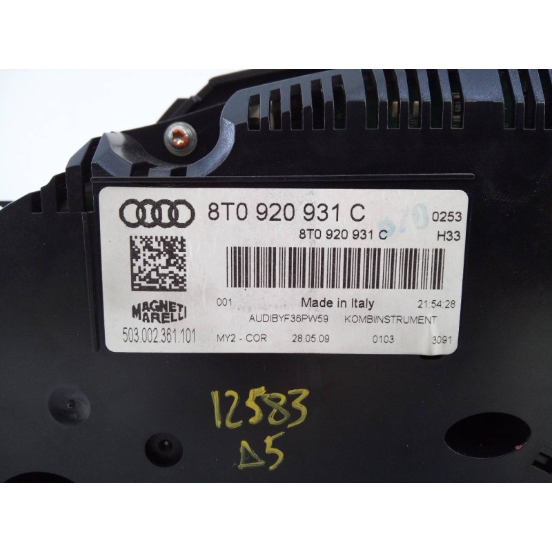 Recambio de cuadro instrumentos para audi a5 coupe (8t) 2.0 tfsi (155kw) referencia OEM IAM 8T0920931C  E2-A1-9-7