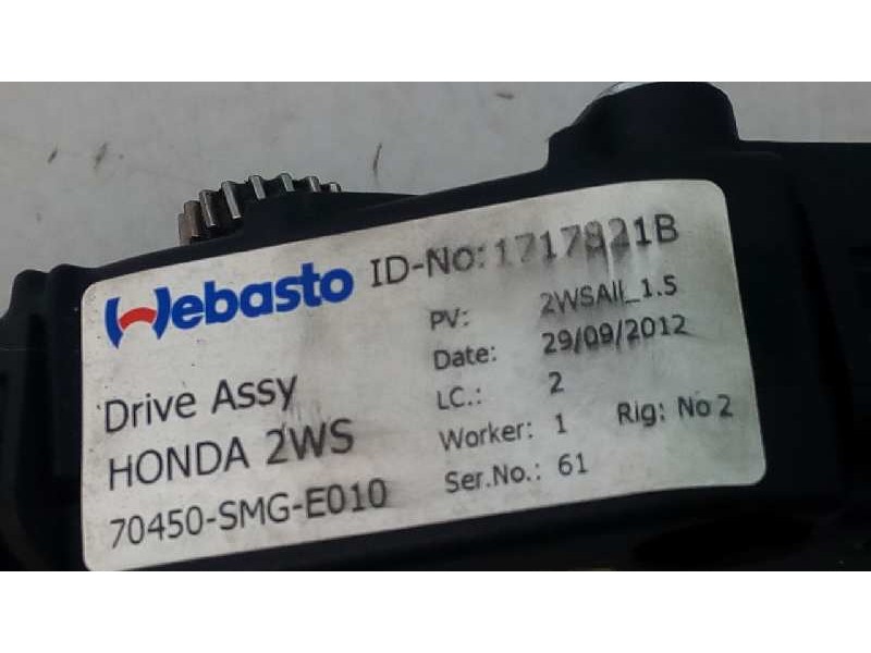 Recambio de motor techo electrico para honda cr-v luxury 4x4 referencia OEM IAM 1717821B 70450SMGE010 E2-A2-33-1