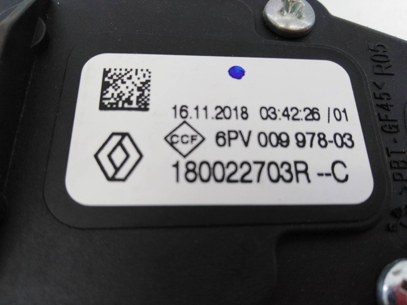 Recambio de pedal acelerador para dacia sandero stepway referencia OEM IAM 180022703RC 6PV00997803 E2-A1-17-7