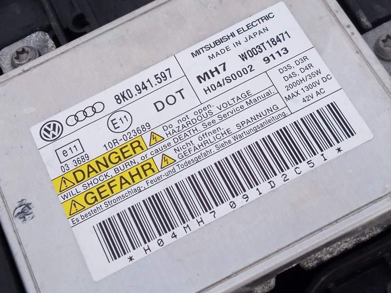 Recambio de faro izquierdo xenon para audi a5 coupe (8t) 2.0 tfsi (155kw) referencia OEM IAM 8T0941003AK 8K0941597 E1-B6-41-1