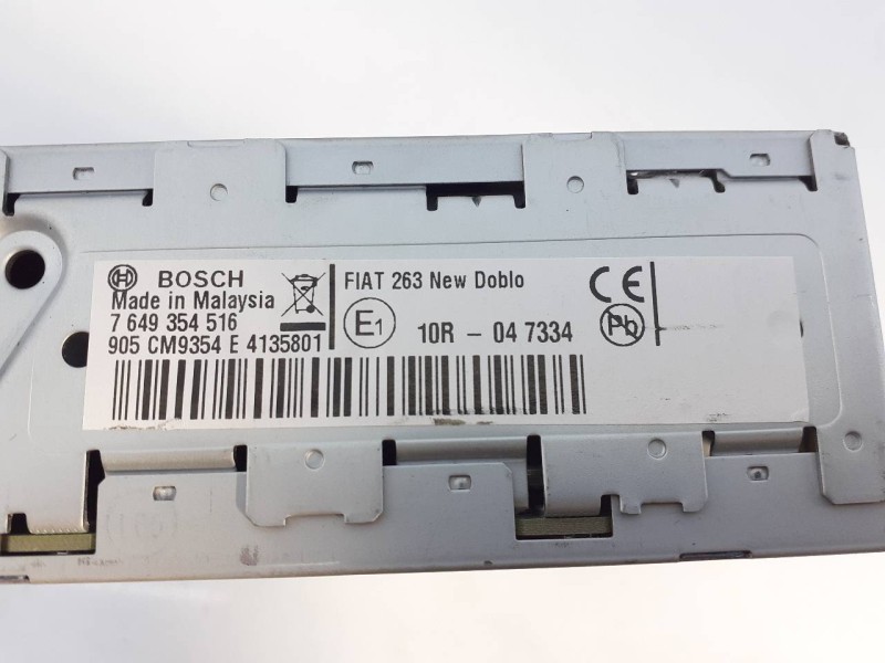 Recambio de sistema audio / radio cd para opel combo d kasten l1h1 2,4t referencia OEM IAM 7649354516  E3-A5-8-2