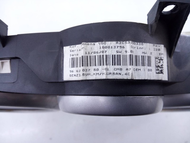 Recambio de cuadro instrumentos para peugeot 207 active referencia OEM IAM 9662903780 A2C53190330 E3-B2-39-1