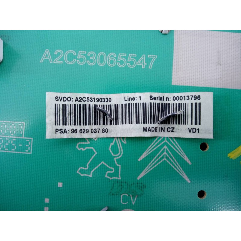 Recambio de cuadro instrumentos para peugeot 207 active referencia OEM IAM 9662903780 A2C53190330 E3-B2-39-1