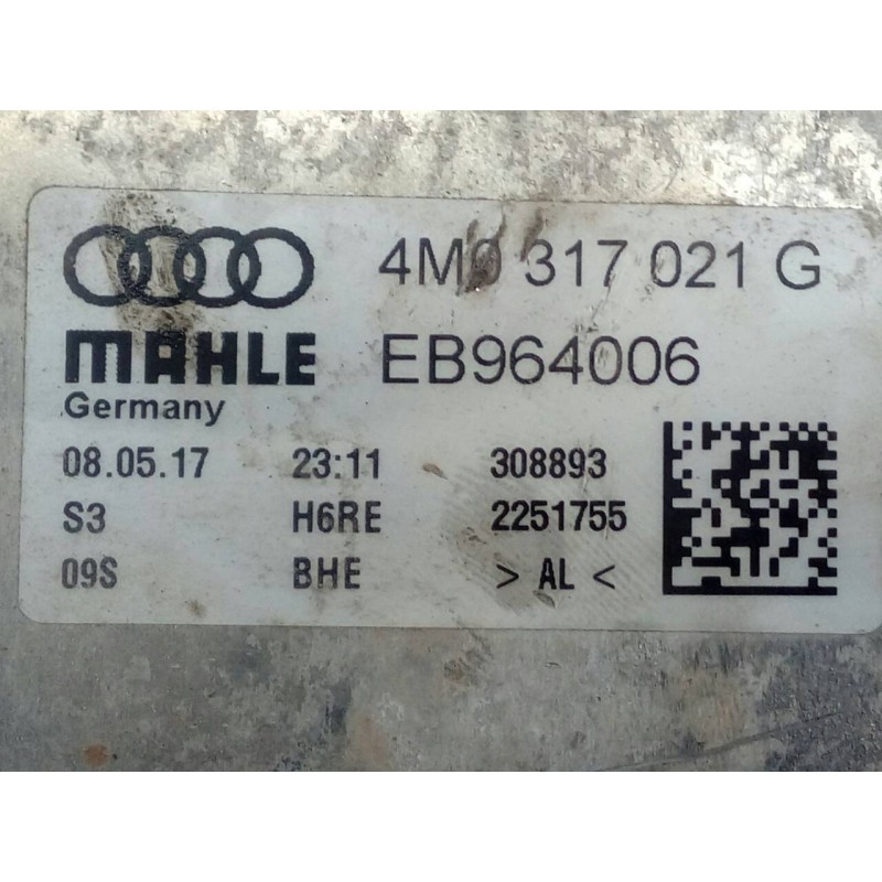 Recambio de radiador aceite para audi q7 (4m) referencia OEM IAM 4M0317021G  P1-A2-2