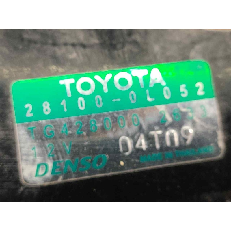 Recambio de motor arranque para toyota hilux (kun) referencia OEM IAM 281000L052 TG4280002633 P3-B7-13-2