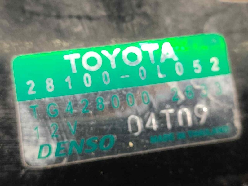 Recambio de motor arranque para toyota hilux (kun) referencia OEM IAM 281000L052 TG4280002633 P3-B7-13-2
