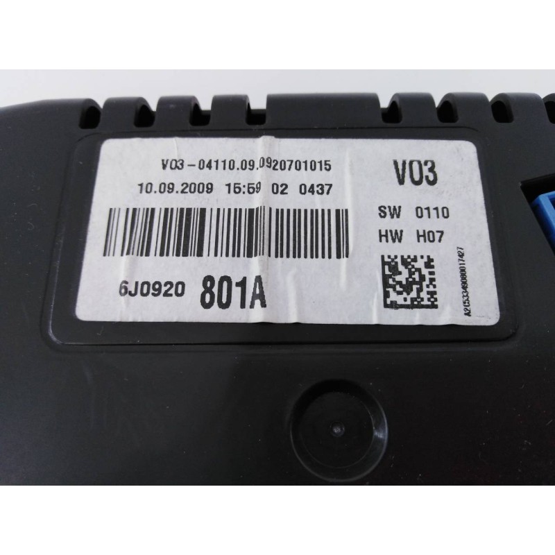 Recambio de cuadro instrumentos para seat ibiza sc (6j1) reference referencia OEM IAM 6J0920801A  E2-A1-18-7