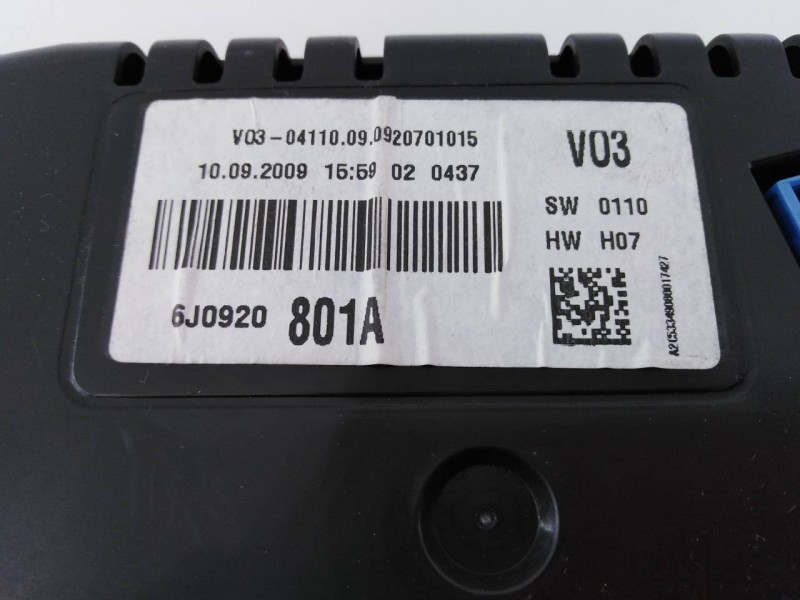 Recambio de cuadro instrumentos para seat ibiza sc (6j1) reference referencia OEM IAM 6J0920801A  E2-A1-18-7