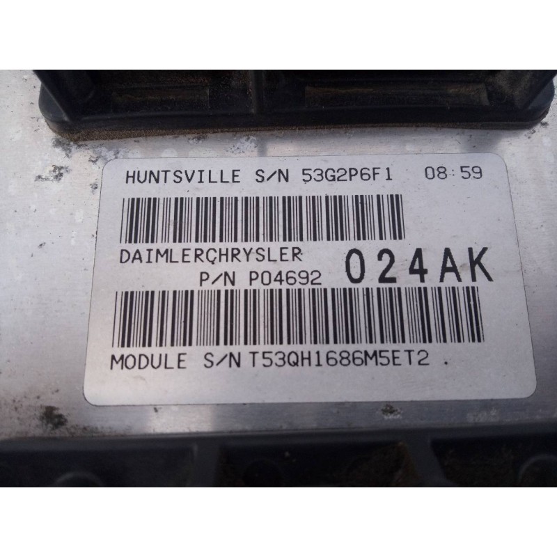 Recambio de centralita motor uce para jeep gr. cherokee (wh) 3.0 crd limited referencia OEM IAM P04692017AK P04692024AK E3-B6-24
